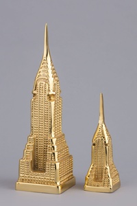 Eiffel Tower Sculpture Gold Plated Metal Figure Modern Handmade Tabletop <b>Decoration</b> for Living Room or Office Desk - Product Image 3