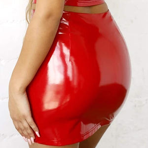 กระโปรงหนังผู้หญิงคุณภาพสูง ดีไซน์และโลโก้สั่งทำได้ ขายดีที่สุด แฟชั่นสตรีทแวร์ลำลอง กระโปรงหนังผู้หญิง - Product Image 4