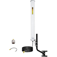 Antenne Cellulaire Omnidirectionnelle 4G LTE 5G avec Connecteur TS-9 / Mât / Câble de 5m / 600-6000MHz / 10dBi