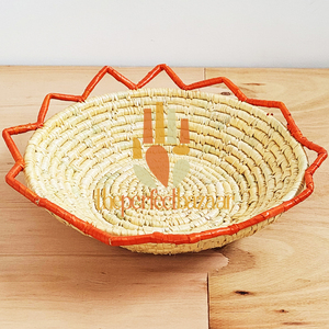 Panier de rangement en forme de diamant, multi-usages, fait main, en herbe de Moonj naturelle, panier ouvert, écologique, durable, taille mini - Product Image 2