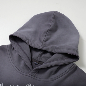 เสื้อฮู้ดดี้พิมพ์ลายแบบฟอกสีสไตล์วินเทจ 500 กรัม สำหรับผู้ชาย ทรงโอเวอร์ไซส์ หนานุ่ม ฟอกสีแบบแอซิดวอช - Product Image 4