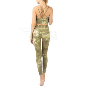 Vêtements de sport pour la gym, nouveau style, ensemble de yoga pour femmes, impression personnalisée, ensemble de yoga pour femmes, vente chaude, ensembles de yoga pour femmes - Product Image 2