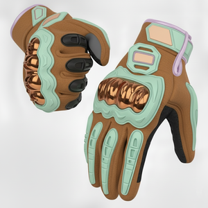 Guantes de Motocicleta de Cuero Negros, Guantes Deportivos para Motociclismo en Carretera, Guantes de Cuero para Trabajo y Carreras - Product Image 1