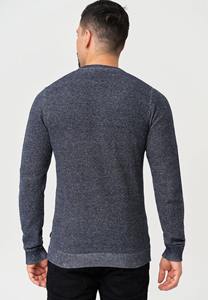 Sudadera de invierno para hombre, con cremallera de un cuarto, estilo oversized, con bloques de color, 100% algodón, forro polar grueso, efecto desgastado. - Product Image 2