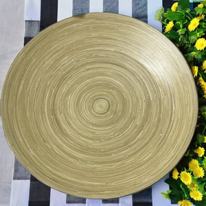 Assiette à fruits en bambou biodégradable, faite à la main, écologique, naturelle, prix d'usine pour les grossistes, pour la cuisine, le restaurant, l'hôtel - Product Image 5