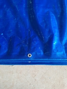 Bâche tissée bleue robuste imperméable pour auvent extérieur, tissu uni de 72 pouces de largeur - Product Image 1