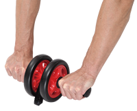 ALLWINWIN ABW60 Roda Abdominal - Perlindungan Rem Roller Latihan Inti Tubuh untuk Gym
