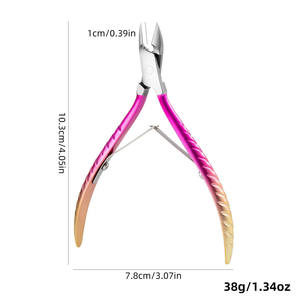 Coupe-cuticules en acier inoxydable pour ongles, 1 cm, coupe-peaux mortes de précision, ciseaux de manucure, soin des ongles, pédicure - Product Image 3