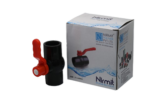 Vanne à boisseau sphérique filetée en PVC Nirmit avec poignée MS, commande manuelle, personnalisable OEM pour le contrôle de l'eau d'irrigation, joint EPDM, 100 psi - Product Image 4
