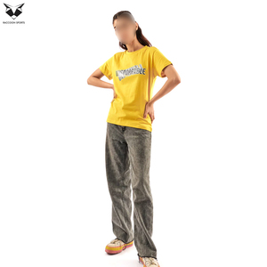 เสื้อยืดผู้หญิงผ้าฝ้ายเรียบแบบขายส่ง สัมผัสนุ่ม สีสวย ขายดี คุณภาพสูง เสื้อยืดแขนสั้นสำหรับผู้หญิง - Product Image 4