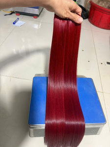 Extensions de cheveux en vrac, ondulés naturels, raides, multicolores, 100 % cheveux humains vierges Remy, double trame, vente en gros - Product Image 2