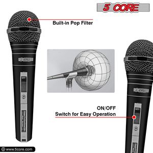Interruttore unidirezionale cardioide con microfono vocale dinamico a 5 CORE per feste Karaoke che parlano in pubblico-PM 757 XLR - Product Image 6