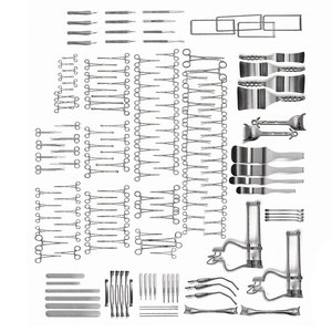 Kit complet d'instruments chirurgicaux pour laparotomie abdominale, en acier inoxydable allemand, réutilisable, manuel général - Product Image 3