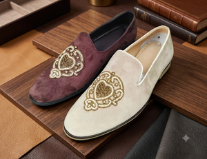 Nouvelles Chaussures Homme Neob Ventures à Broderie, en Cuir Synthétique et Velours, Semelle Intermédiaire en Cuir, Semelle Extérieure en Cuir, Modèle Fermé, Très Vendues - Product Image 2