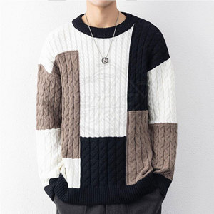 Pull classique pour homme en tricot respirant de qualité supérieure, tissu doux, col rond, pull-over pour temps froid, décontracté, bureau, week-end, quotidien - Product Image 6