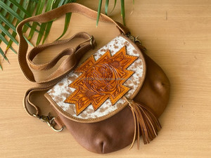 Bolso de cuero con un solo Mango para mujer, elegante, con patrón de caramelo, decoración de borlas, monedero de moda de nailon para mujer - Product Image 5