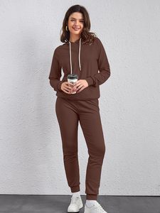 New Arrival Winter Men's Customized Track Suit Hooded <b>Fleece</b> Solid Pattern Breathable Anti-Bacterial - Product Image 6