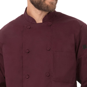 Veste de chef pour homme de bonne qualité, confortable, à manches longues, nouveau design, couleur unie, avec poches - Product Image 5