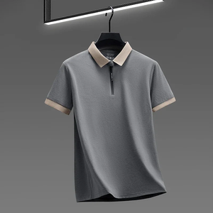 2026 New <b>Men's</b> Quarter Zip Polo <b>Shirt</b> <b>Cool</b> Breathable Fabric Short Sleeve Top <b>For</b> Office And Daily Activities - Product Image 4