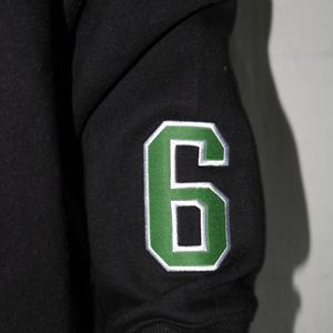 GRIZZLIES BLACK <b>Mock</b> <b>Neck</b> Sweatshirt 100%GREEN Applique Embroidery wide <b>neck</b> Sweatshirt Finer Threads - Product Image 6