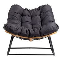 Oversized Patio Papasan Rocker Comfortable Egg Chair for Indoor Use Replace 58406521 for Reading Lounge