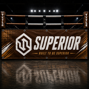 Superior International New High Quality Event Promotion Boxing Ring Side <b>Banner</b> with Grommets and Stitching - Product Image 1