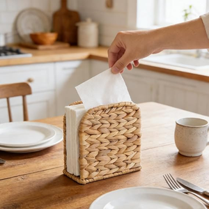 Porta Servilletas Ecológico de Jacinto de Agua Estilo Rústico para Encimera de Cocina, Comedor o Fiestas, de Vietnam, Venta al Por Mayor - Product Image 3