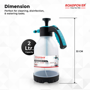 RoadPower (RP-WTR-140) 2L Water Hand Pump Pressure Sprayer Adjustable Nozzle Transparent And Leak Proof <b>Bottle</b> - Product Image 3