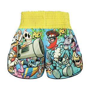 กางเกงมวยไทย MMA สำหรับฝึกซ้อมและแข่งขัน น้ำหนักเบา ระบายอากาศได้ดี ผลิตจากผ้าสแปนเด็กซ์/โพลีเอสเตอร์ พิมพ์ลายด้วยเทคนิค Heat-Transfer แห้งเร็ว สำหรับผู้ใหญ่ - Product Image 4