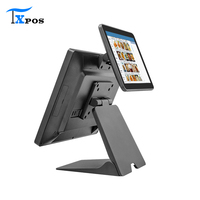 Mesin POS layar ganda, Terminal Windows Pos 15 inci gaya baru, mesin kasir sistem satu Pos langsung dari pabrik