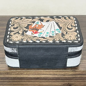 Caja de Joyería de Cuero Hecha a Mano, Ecológica y Personalizada, Estilo Simple, de Cuero Vacuno Genuino, para Uso Diario de Chicas - Product Image 5