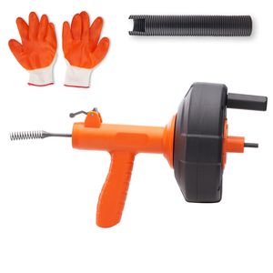 Sonda per la pulizia di scarichi da 25 piedi con alimentazione automatica e attacco per trapano, per la rimozione di intasamenti in tubi di cucina e bagno, agente dragante per tubi per idraulici - Product Image 5