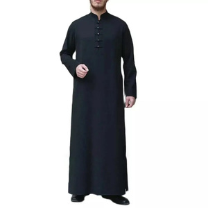 <b>Men</b> Juba Comfortable Long Islamic Robe Traditional Muslim Clothing Modest Loose Fit Breathable Fabric - Product Image 3