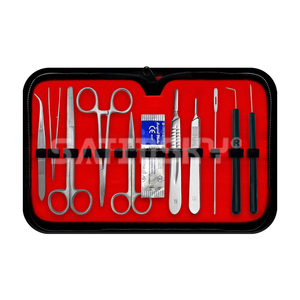 Lot de 14 instruments chirurgicaux vétérinaires en acier inoxydable Satinsky Enterprises, comprenant des ciseaux et des porte-aiguilles - Product Image 3