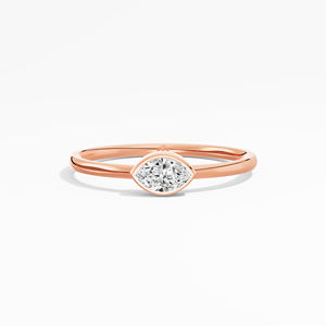 Marquise Cut 0,18 Ctw Moissanite Bezel Classic Third Party Certified Solitario Anillo de compromiso Plata de Ley 925 para granel - Product Image 6