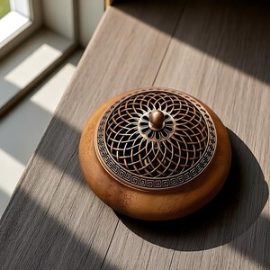 Handmade Walnut Wood Incense <b>Burner</b>: Chinese Style Aromatherapy Plate - Product Image 4