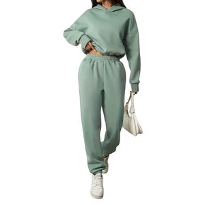 Nuevo Conjunto Deportivo de Invierno para Mujer, 100% Algodón Felpa, Ropa Deportiva Urbana con Personalización Completa - Product Image 1