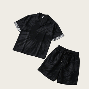Conjunto elegante de ropa para vacaciones de verano para hombre, camisa estampada de manga corta transpirable y pantalones cortos a juego, conjunto moderno de dos piezas - Product Image 6