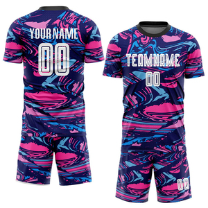 Custom Sublimated Soccer Jersey Set White Crew Neck Short Sleeve Moisture Wicking Unisex Adult Team Name Print - Product Image 4