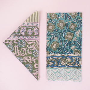 Bandana Minimaliste en Coton Imprimé à la Main 21x21 Pouces, Foulard de Poche Personnalisé, Foulard Cadeau d'Usine Exportatrice, Vente en Gros - Product Image 5