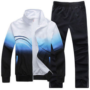 Conjunto Deportivo Ligero para Hombre, para Gimnasio, Viajes o Descanso, Conjunto Deportivo de Dos Piezas Simple y Elegante con Franjas Laterales y Logotipo - Product Image 2