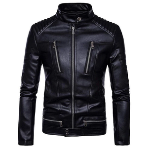 Nouvelle Veste d'Hiver Noire en Cuir Véritable de Vache pour Homme, Coupe Slim, Respirante, Écologique, Séchage Rapide, Personnalisable – Meilleure Vente en Gros 2026 - Product Image 5