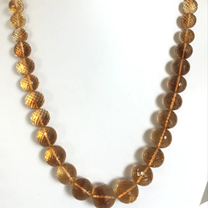 Citrine checker ตัดลูกสร้อยคอพลอยธรรมชาติลูกปัดสำหรับการทำเครื่องประดับที่ดี - Product Image 1