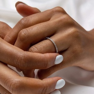 Bague de Fiançailles et de Mariage en Moissanite, Plaqué Or Argent Sterling, Luxe Certifié, pour Femme, Anniversaire, Fête, Promesse - Product Image 6