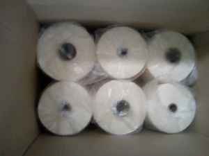 Fil à tisser robuste, durable, doux et écoresponsable en fil filé NE 18s/2 recyclé, anti-boulochage, absorbant l'humidité, anti-bactérien, couleurs foncées - Product Image 6