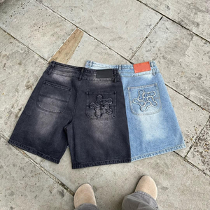 Pantalones Cortos de Mezclilla Cargo para Hombre al por Mayor, Personalizables, con Múltiples Bolsillos, Doble Cintura, Estilo Vintage Desgastado - Product Image 2