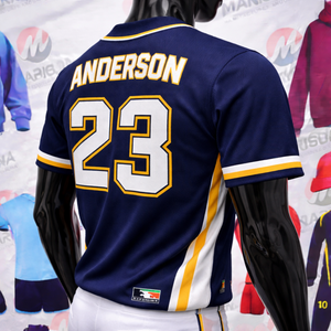 MARISONA INTL OEM Fabricant de maillots de baseball solides à séchage rapide, respirants, en tissu 100% polyester, personnalisables par sublimation sur le devant - Product Image 4