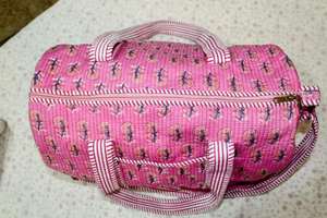 Sac de voyage matelassé en nylon fait main, écologique, léger, imperméable, grande capacité, sac de sport week-end, motif lettres - Product Image 4