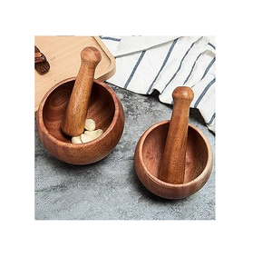 Mortar & Pestle Medicine And Garlic Masher Wholesale Supplier Wood Mortar Pestle Customized Logo Accepted - Product Image 1
