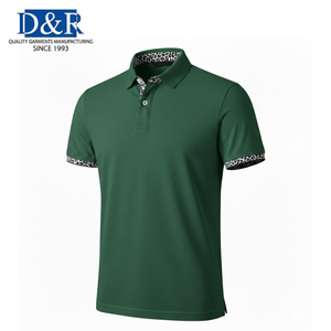 เสื้อยืดลำลองผู้ชาย OEM จากมาเลเซีย ขายดี คอตั้ง ทรงปกติ สีพื้น ระบายอากาศได้ดี ผ้าเจอร์ซีย์ย้อมสีเมอร์เซอไรซ์ - Product Image 1